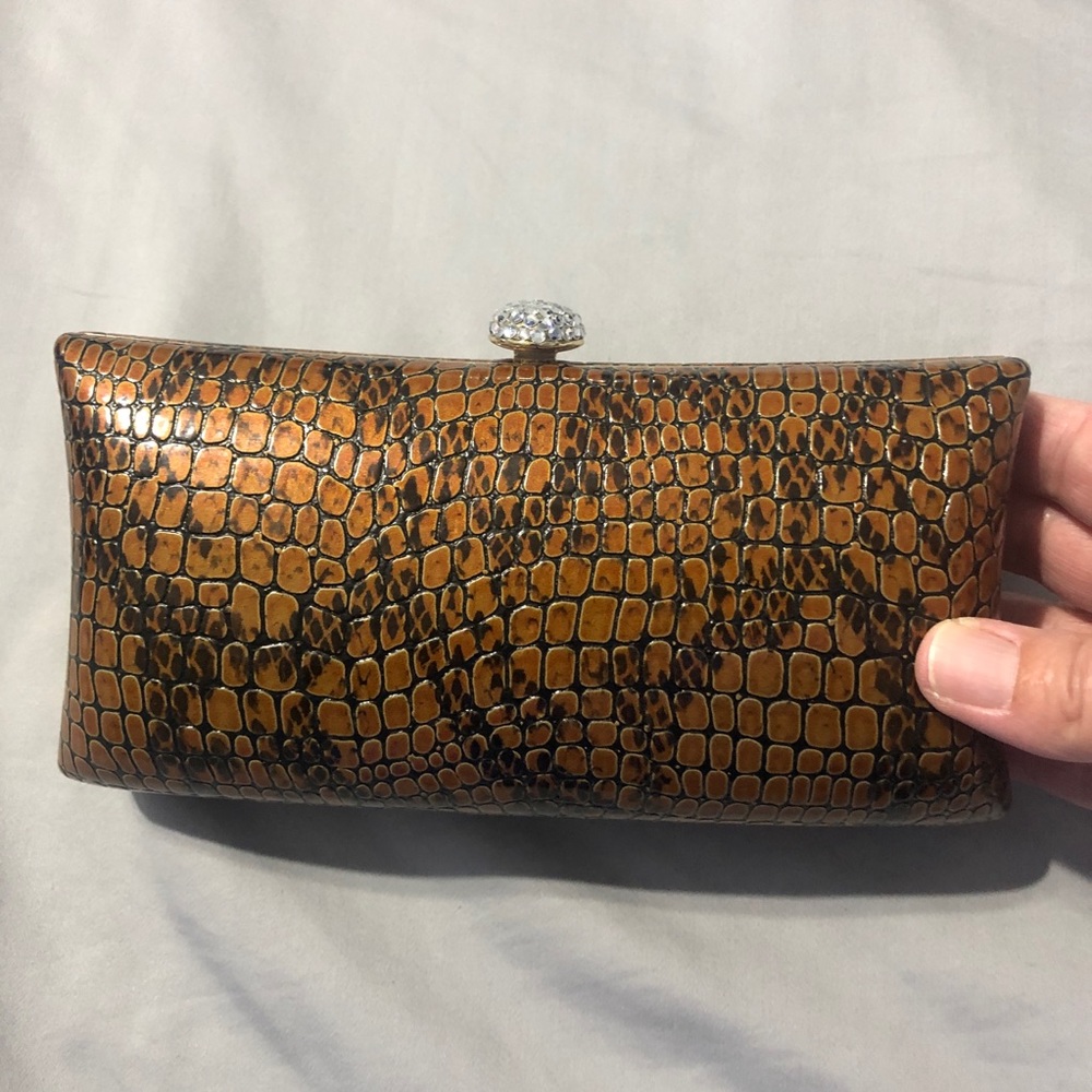 Copper Snake Skin Clutch
